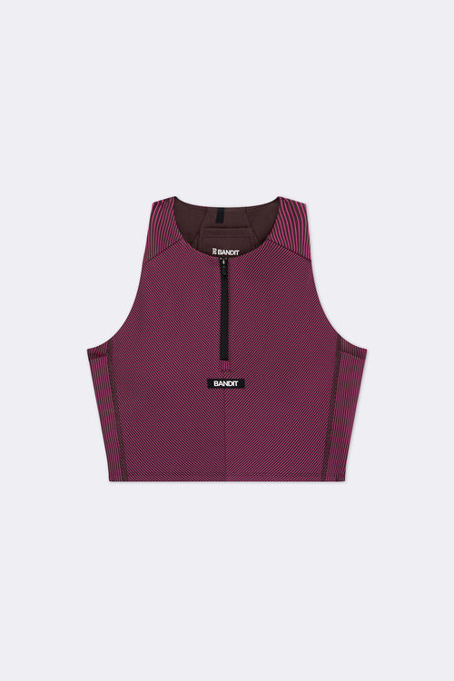 Bandit Women's Striped Cadence™ Zip Front Race Crop