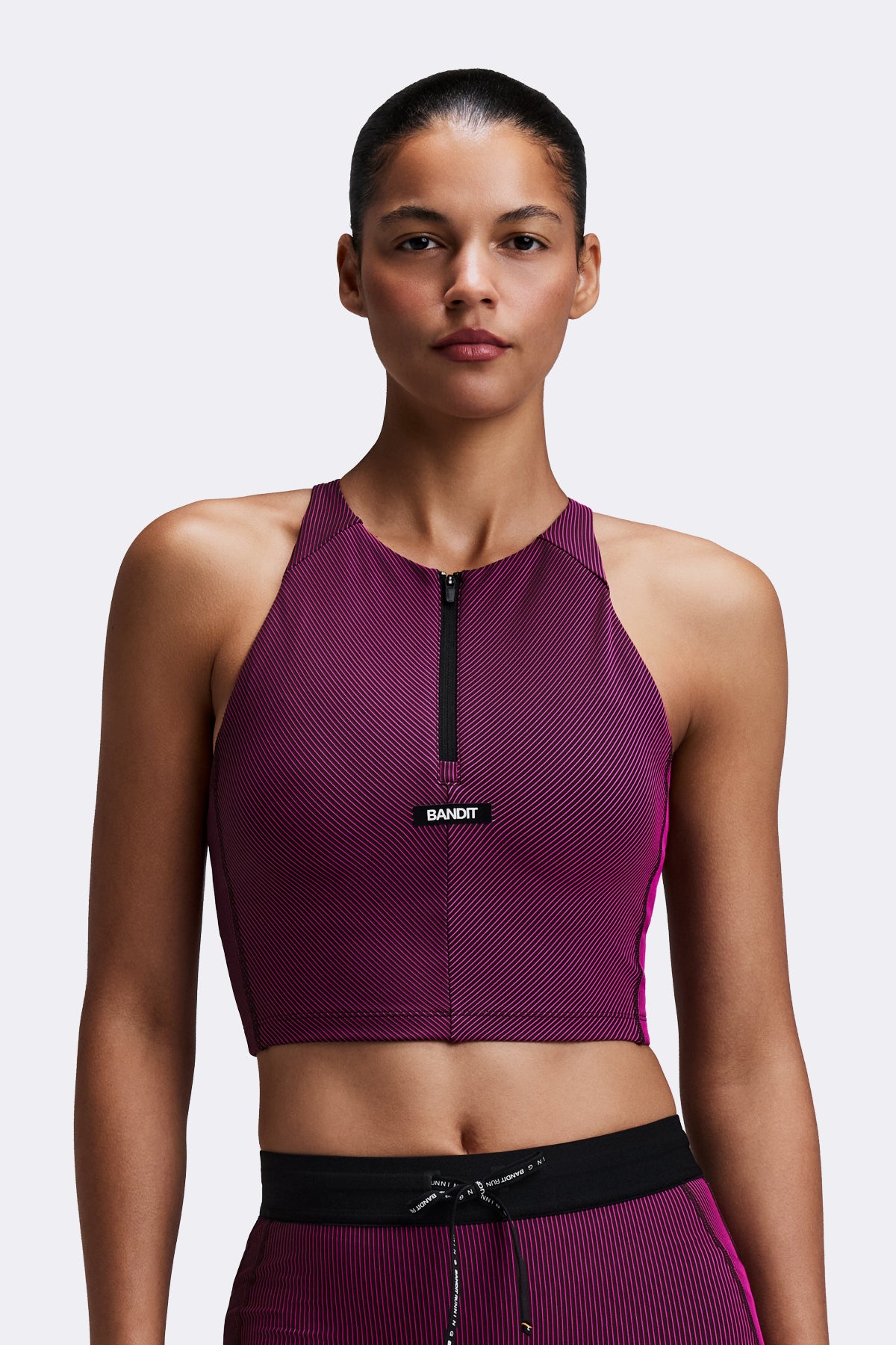 Bandit Women's Striped Cadence™ Zip Front Race Crop