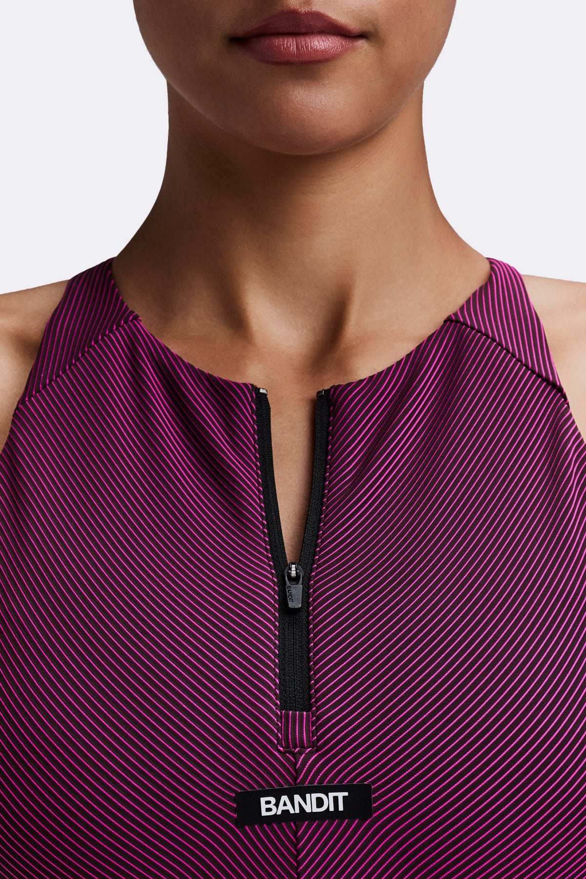 Bandit Women's Striped Cadence™ Zip Front Race Crop