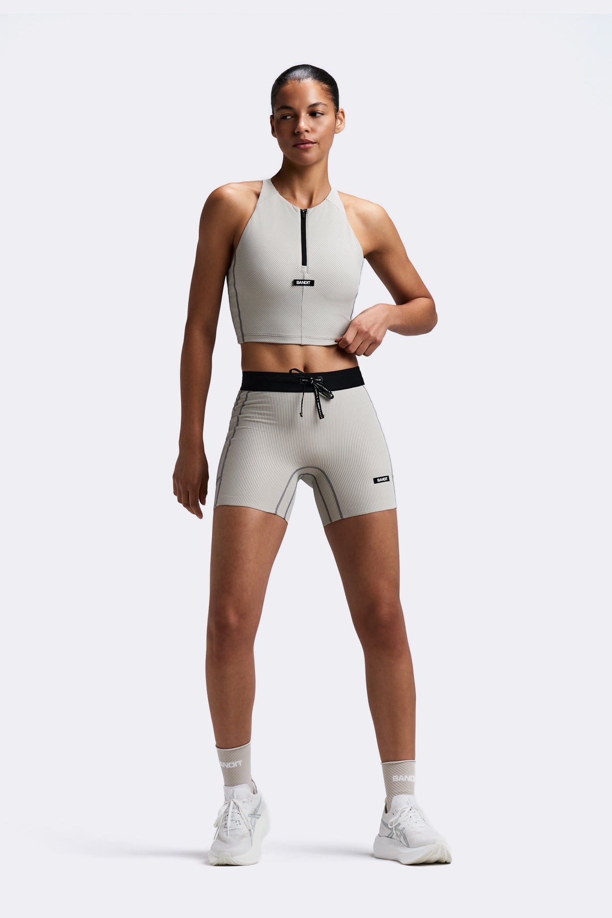 Bandit Women's Striped Cadence™ Zip Front Race Crop