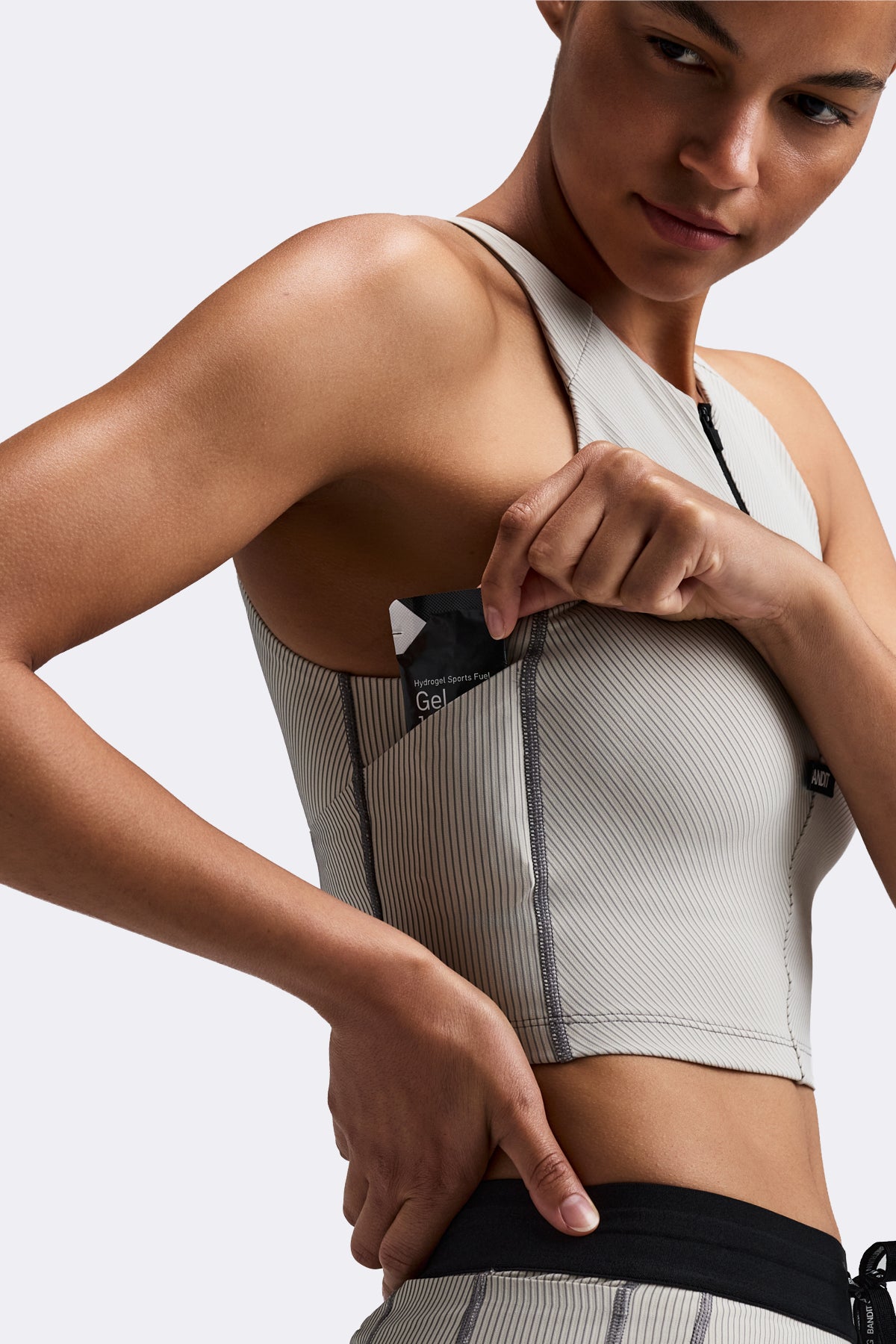 Bandit Women's Striped Cadence™ Zip Front Race Crop
