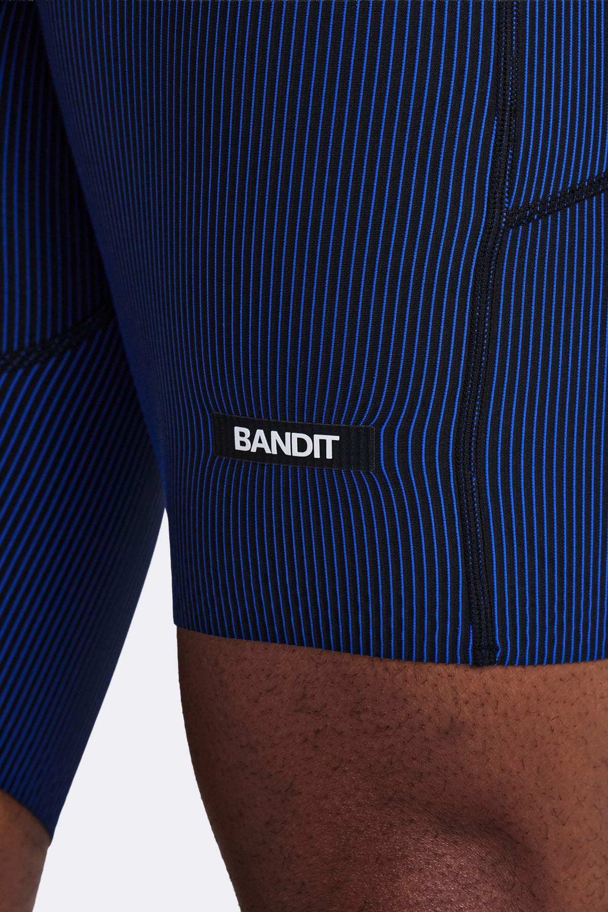 Men's Striped Cadence™ Half Tights - Black / Bauhaus Blue
