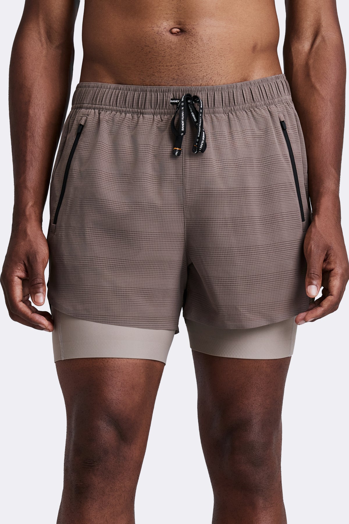 Men's CoolGrid™ 2-in-1 Run Shorts - Cocoa