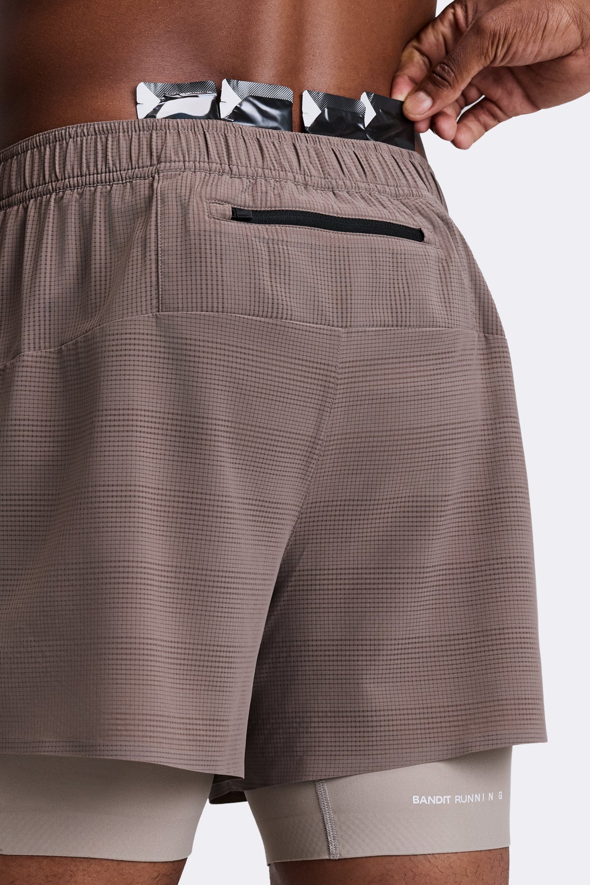 Men's CoolGrid™ 2-in-1 Run Shorts - Cocoa