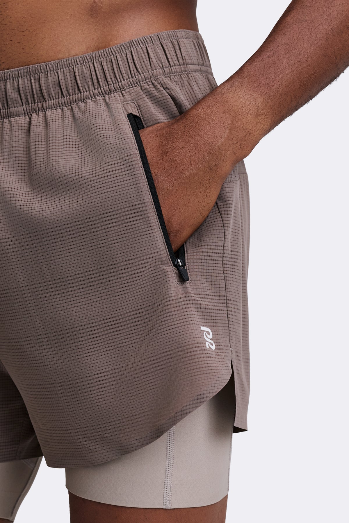 Men's CoolGrid™ 2-in-1 Run Shorts - Cocoa