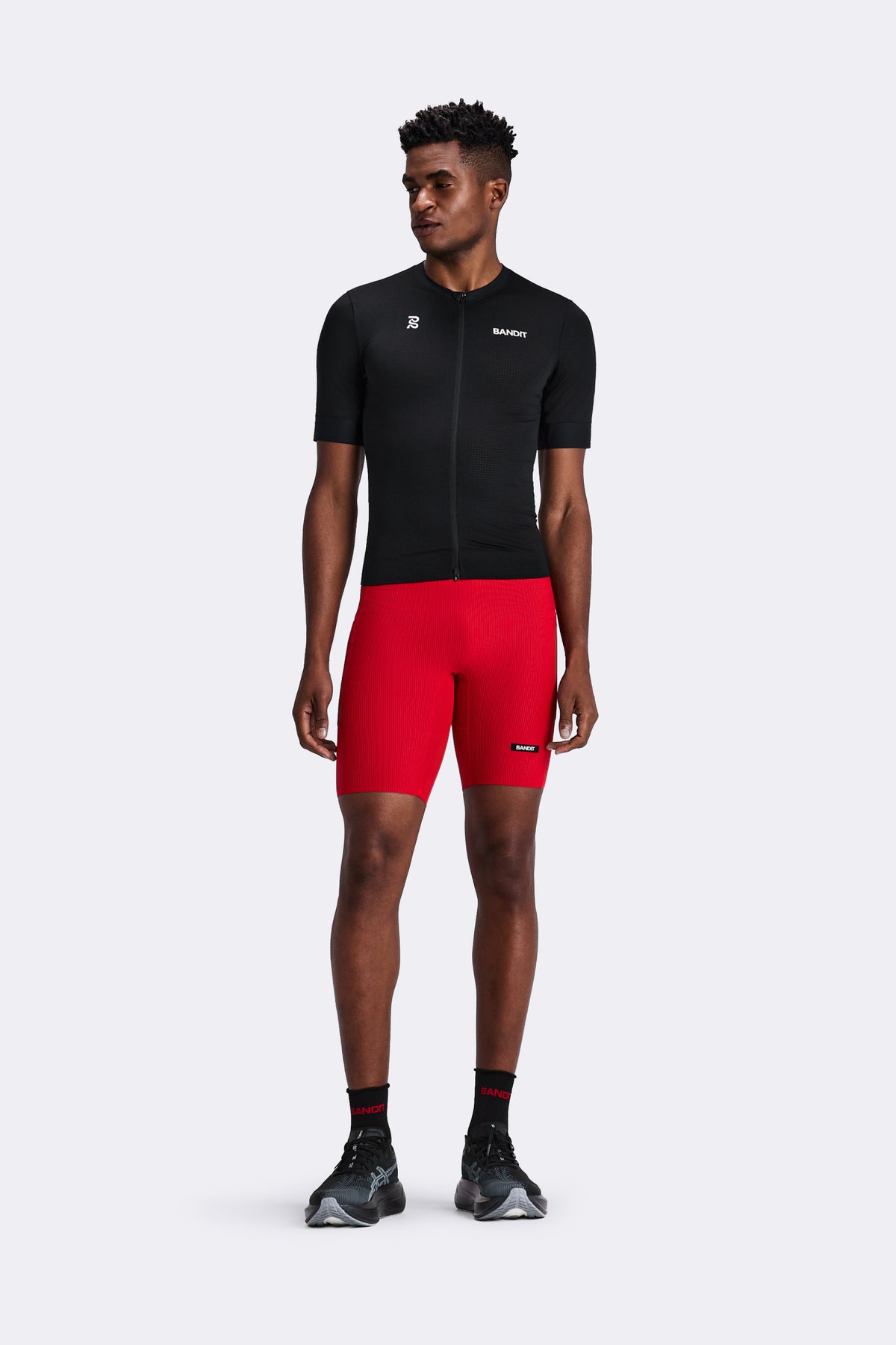 Men's GeoMesh™ 2-Way Zip Race Top - Black