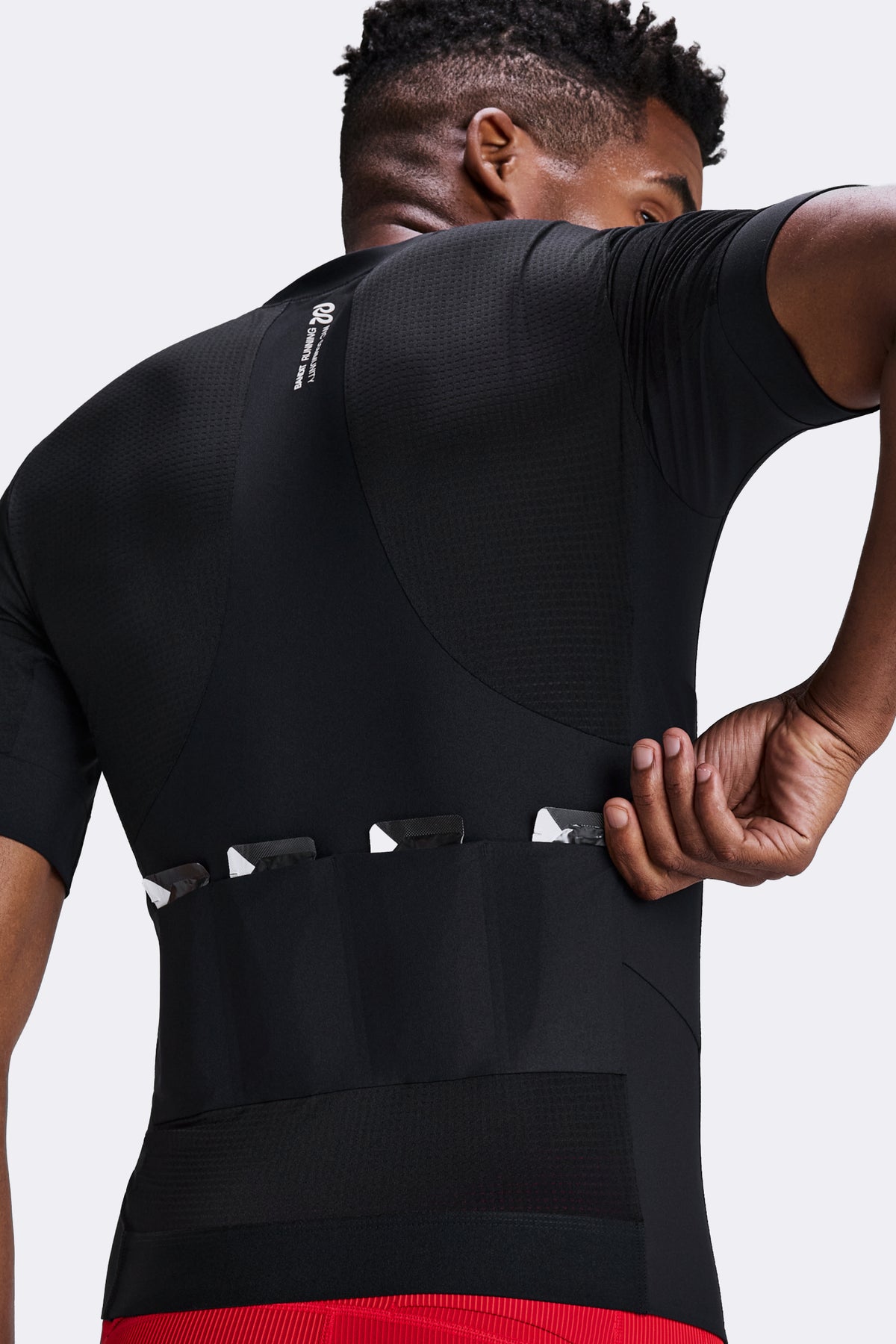 Men's GeoMesh™ 2-Way Zip Race Top - Black