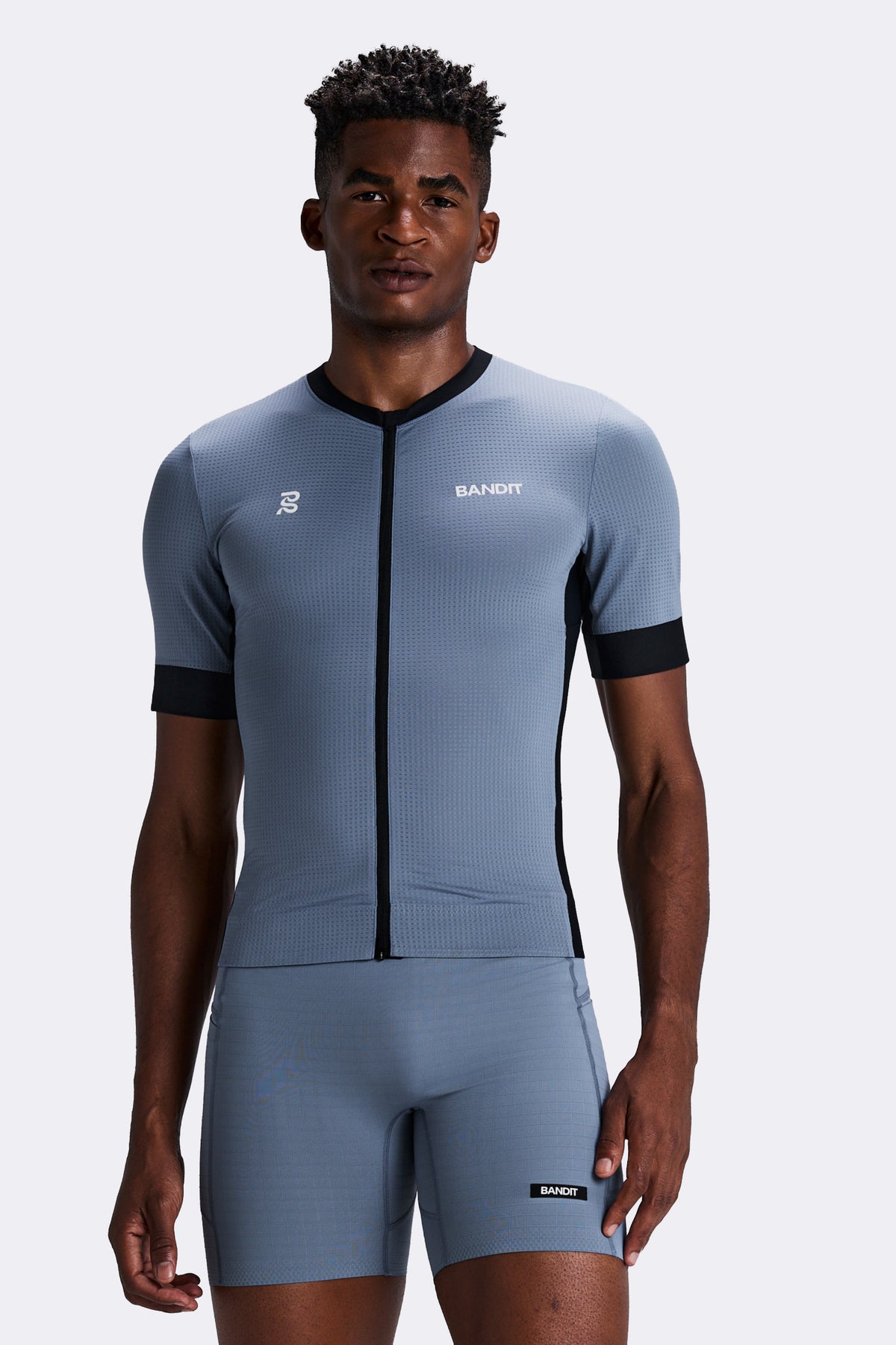 Men's GeoMesh™ 2-Way Zip Race Top - Steel Horizon