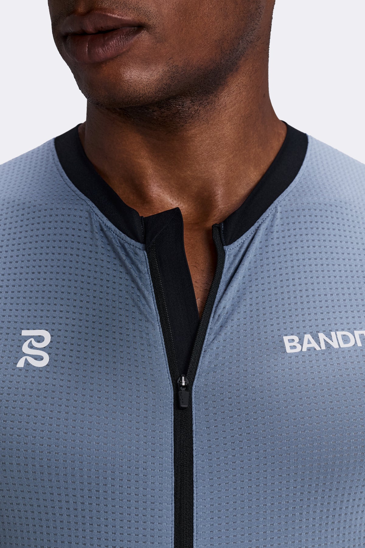 Men's GeoMesh™ 2-Way Zip Race Top - Steel Horizon