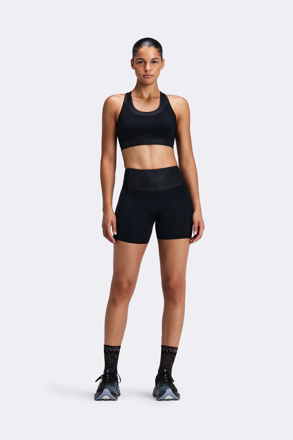 Women's Stamina-V™ Threshold 5" High Waist Compression Shorts - Black