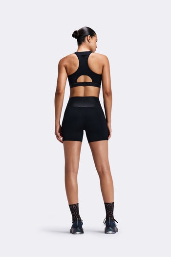 Women's Stamina-V™ Threshold 5" High Waist Compression Shorts - Black
